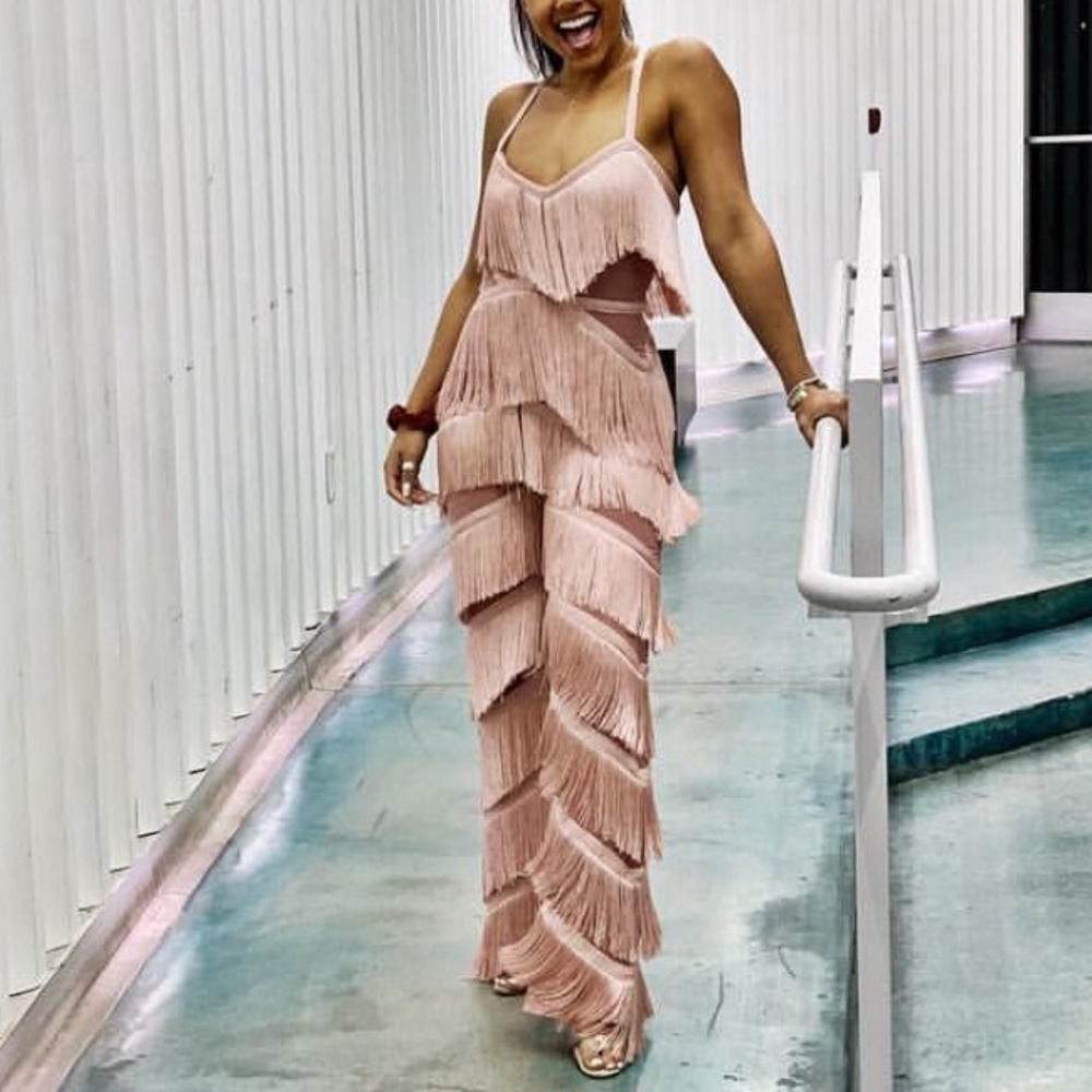 House of CB Fringe Jumpsuit